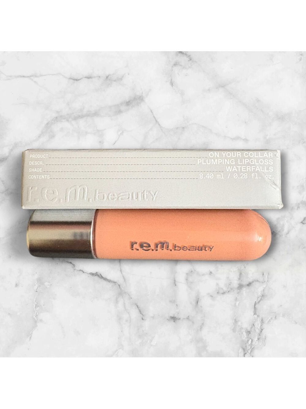 r.e.m. beauty On Your Collar Plumping Lipgloss in Waterfalls NIB